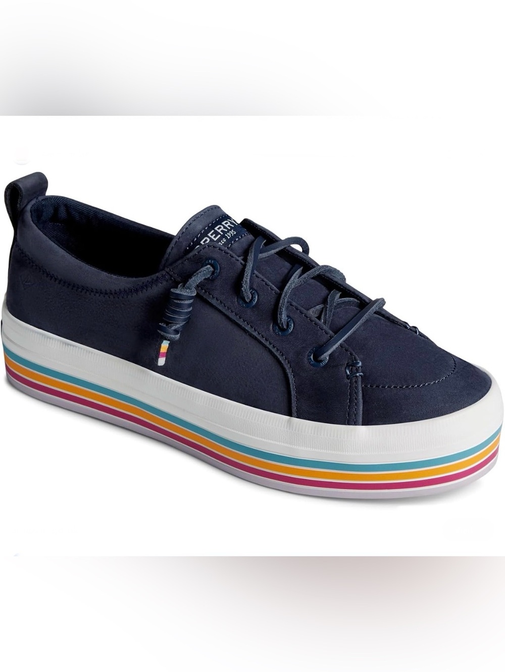 EUC- Sperry ‘Crest Vibe’ Leather Platform Boat Shoe Sneaker